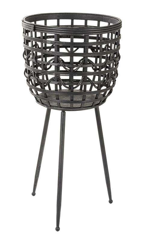 Osłonka metalowa na stojaku czarna Ii Cz 68x32x32