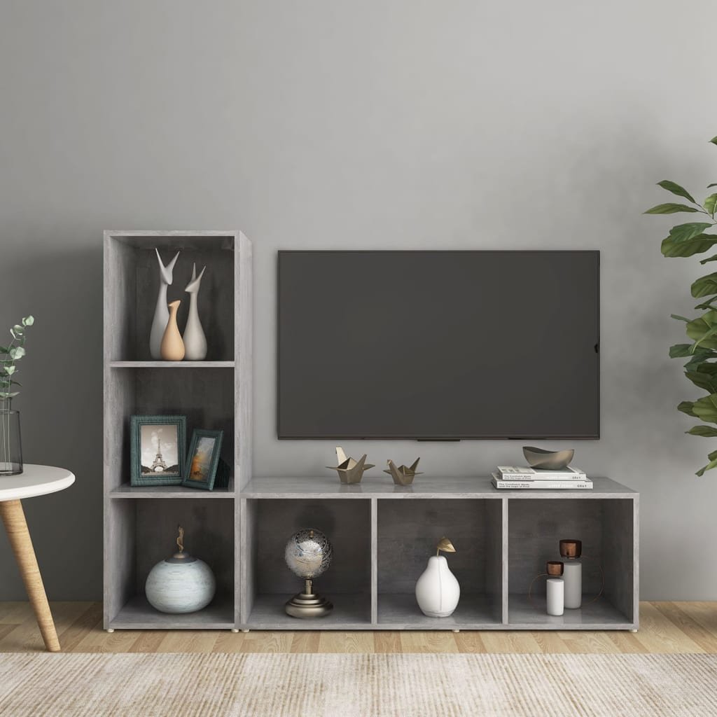 vidaXL Lumarko Szafki TV, 2 szt., szarość betonu, 107x35x37 cm, płyta wiórowa 3079938