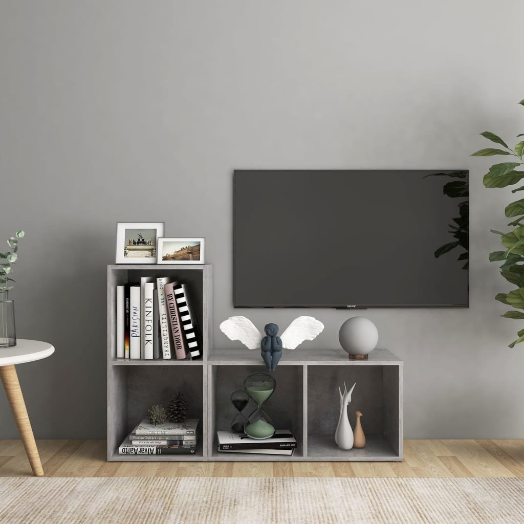 vidaXL Lumarko Szafki TV, 2 szt., szarość betonu, 72x35x36,5 cm, płyta wiórowa 3079947