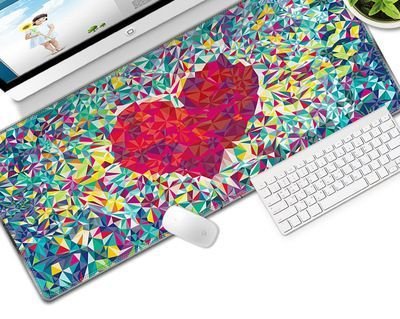 Gamingowa podkładka pod myszkę i klawiaturę dla graczy rozm 30x80cm - serce
