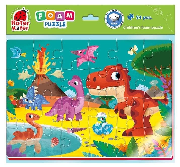 Roter Kafer Piankowe puzzle A4. Zabawne obrazki. Dinozaury - Roter Kafer