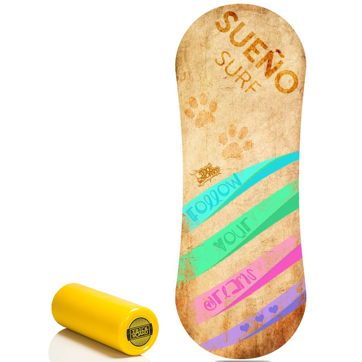 Deska do balansowania TRICKBOARD CLASSIC SUENO SURF z czarnym wałkiem TÜV