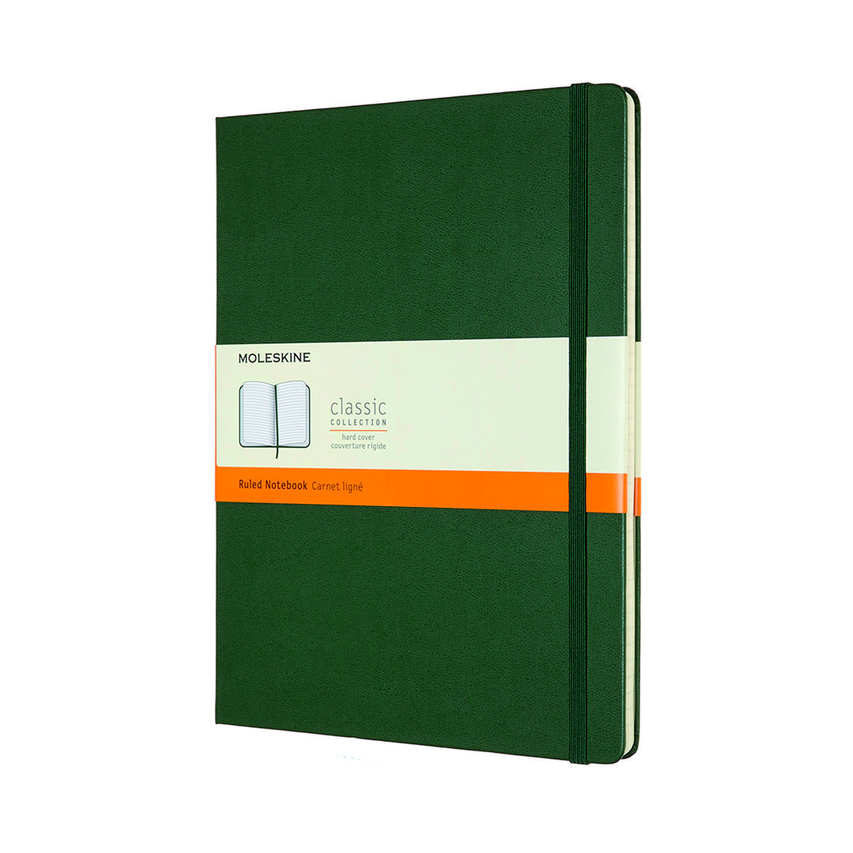 Moleskine 8058647629100 notatniki - klasyczna kolekcja Xlarge, w linie, twarda okładka zieleń mirtów