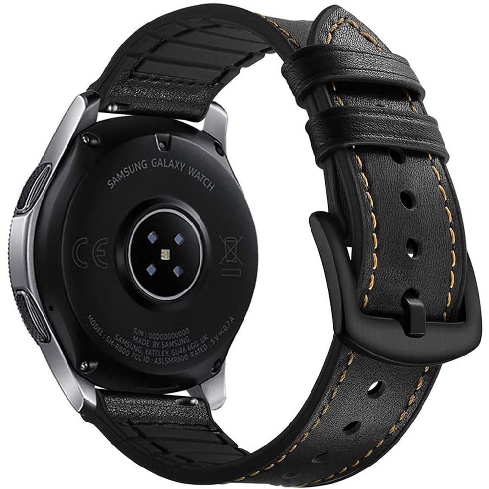 SKÓRZANY PASEK DO SAMSUNG GEAR S3 / GALAXY WATCH 46MM / HUAWEI GT 2 46MM / GT 2 PRO / GT 3 46MM / REALME WATCH S / S PRO / XIAOMI MI WATCH