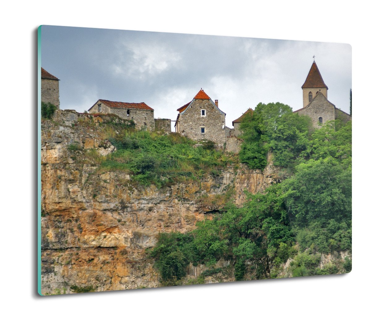 szklana osłona kuchenna Zamek ruiny rośliny 60x52, ArtprintCave