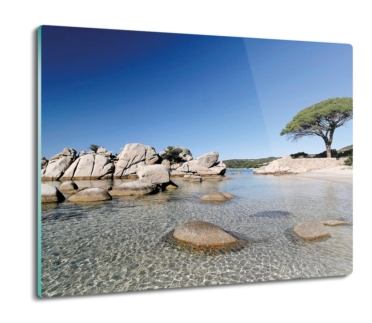 ze szkła splashback druk Skały woda plaża 60x52, ArtprintCave