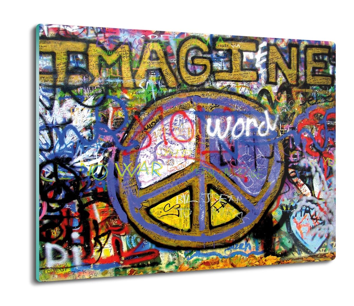 szklana osłona kuchenna druk Graffiti napisy 60x52, ArtprintCave