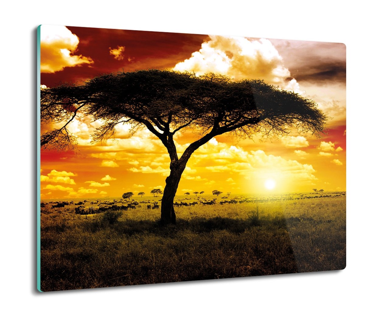 osłonka kuchenna z foto Zachód słońca safari 60x52, ArtprintCave