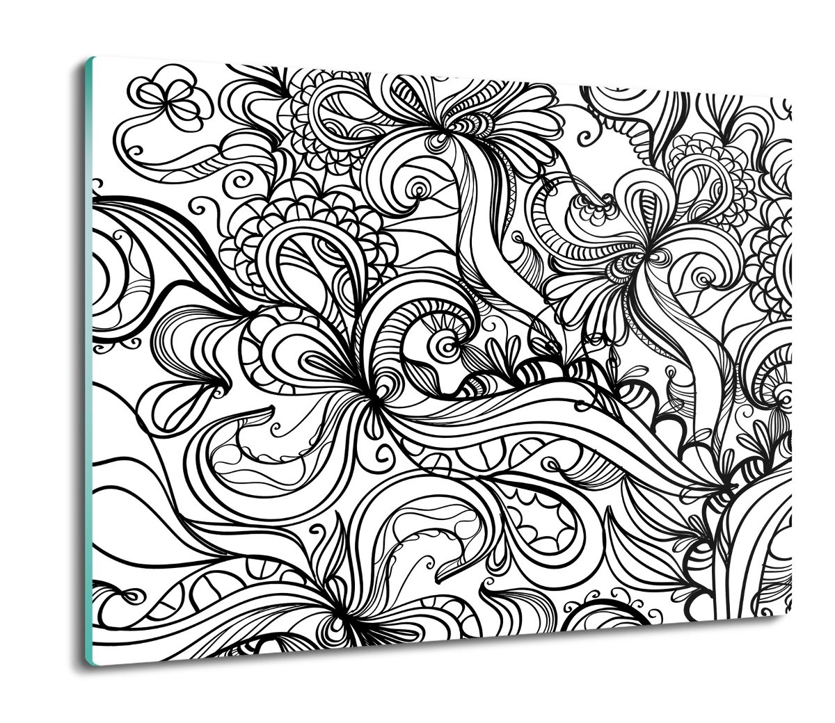 szklana osłona kuchenna Retro kwiaty wzór 60x52, ArtprintCave