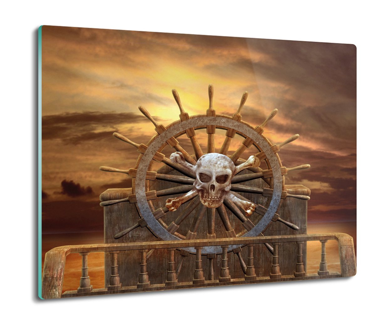 ochrona na indukcję Czaszki statek pirat 60x52, ArtprintCave