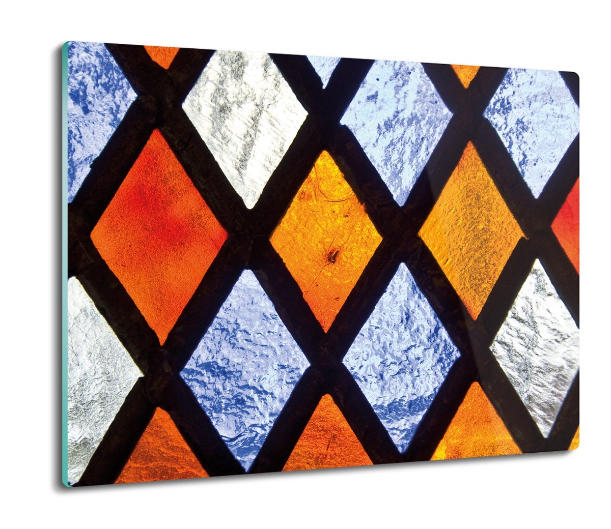 szklana osłona do kuchenki Witraż romb szkło 60x52, ArtprintCave