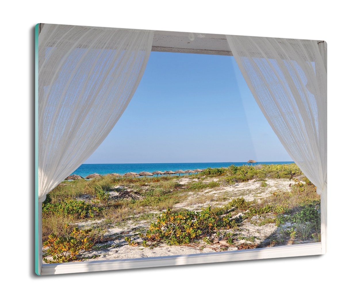osłona splashback do kuchni Okno plaża widok 60x52, ArtprintCave