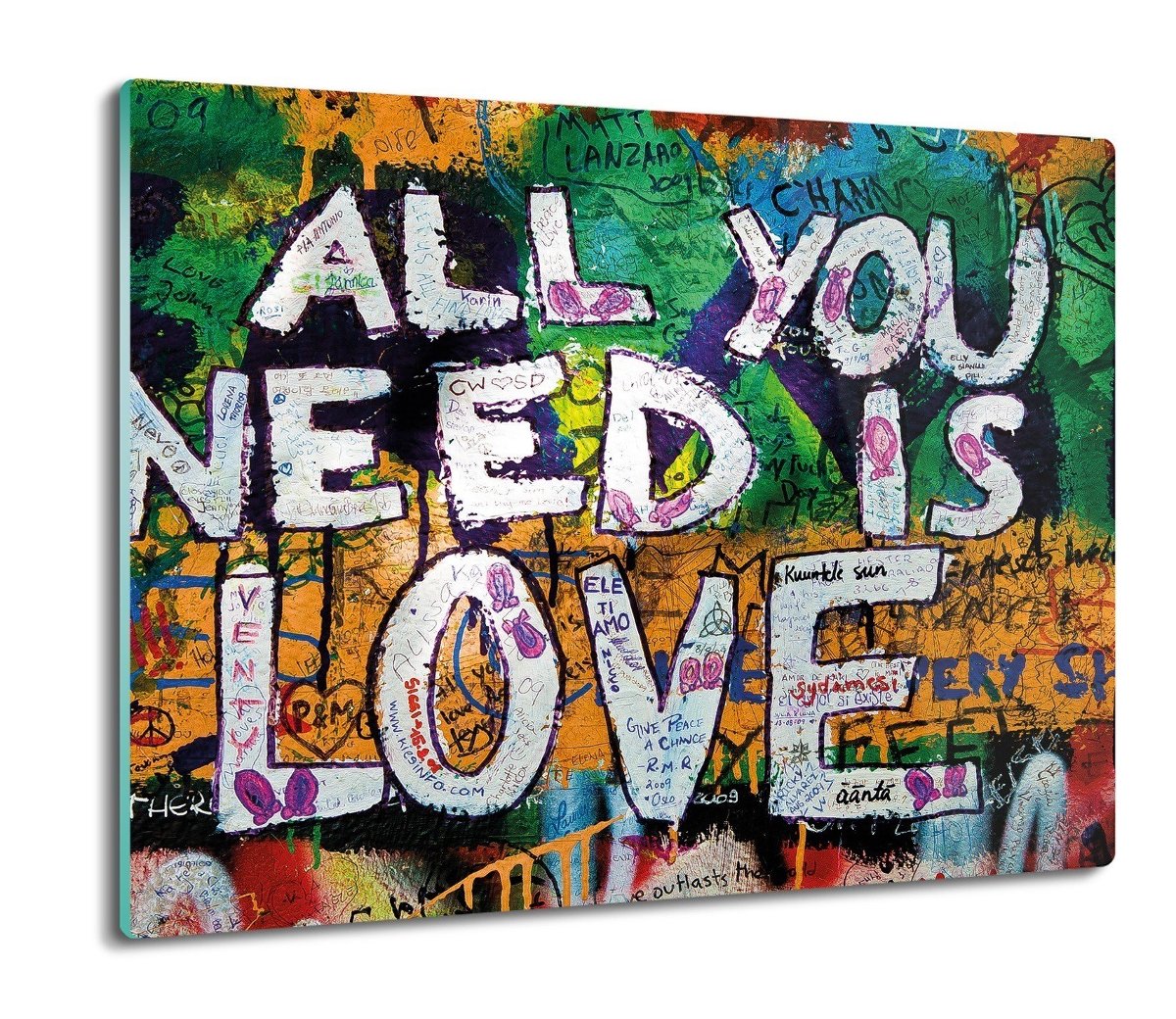 z grafiką splashback szklana Napisy graffiti 60x52, ArtprintCave