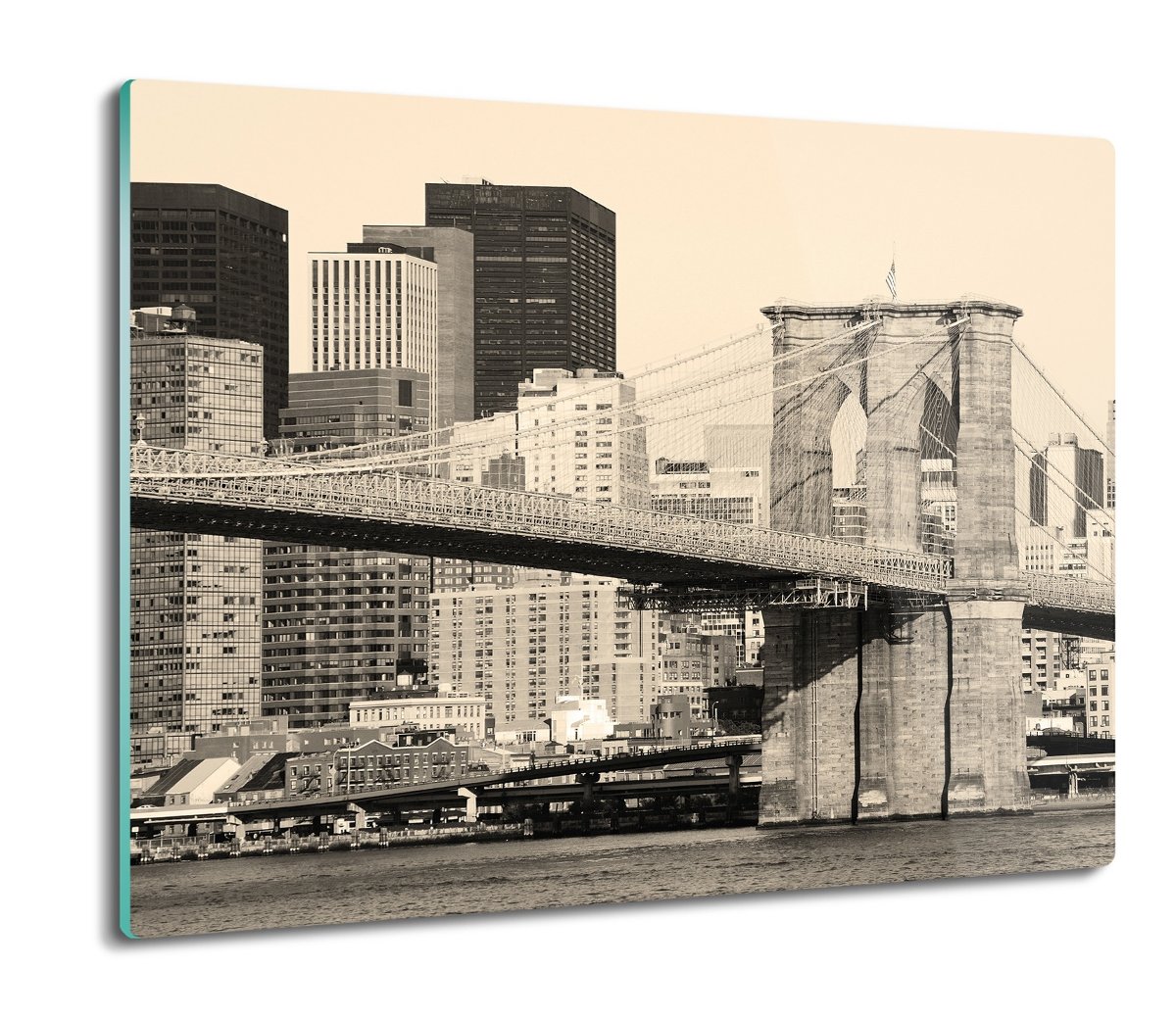szklana osłona kuchenna Miasto most wieżowce 60x52, ArtprintCave