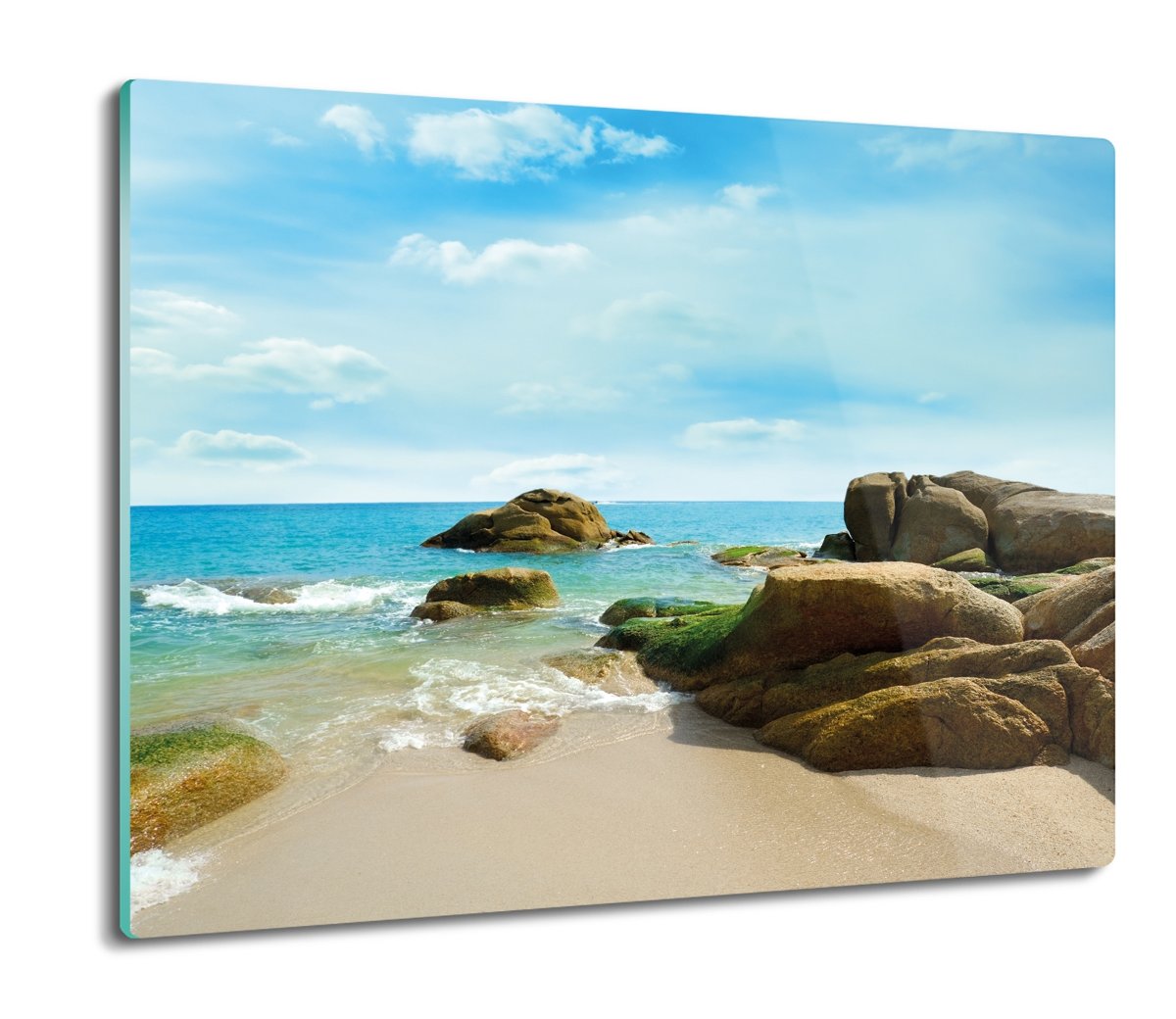 osłona płyty kuchennej Plaża skały morze 60x52, ArtprintCave