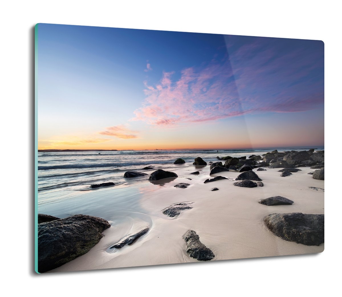 osłonka kuchenna z foto Plaża kamienie woda 60x52, ArtprintCave