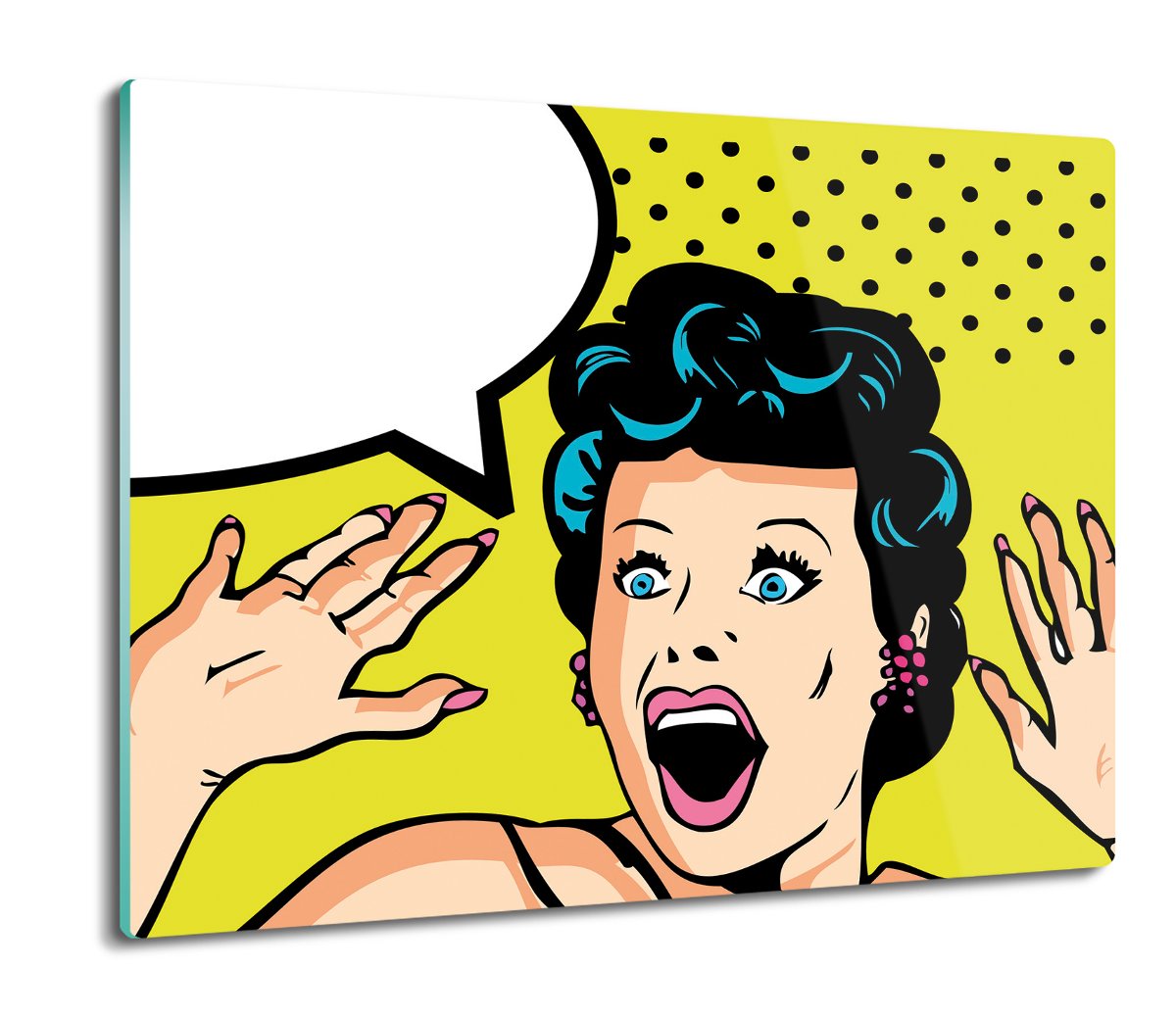 druk osłona splashback Kobieta komiks twarz 60x52, ArtprintCave