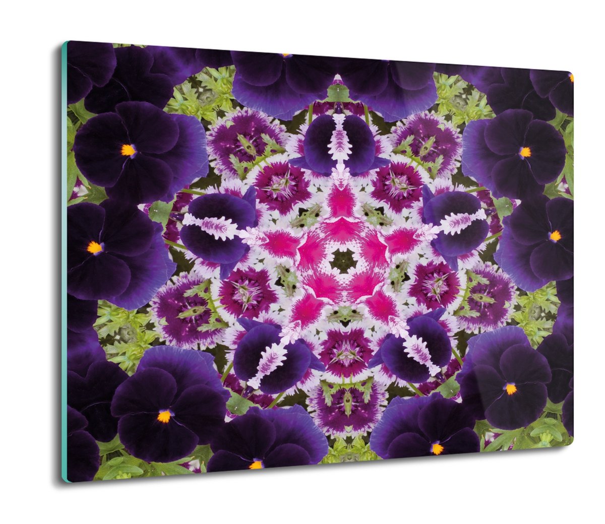 ze szkła osłonka kuchenna Kalejdoskop kwiaty 60x52, ArtprintCave