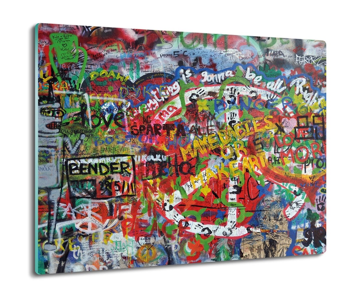 szklana osłonka kuchenna druk Praga graffiti 60x52, ArtprintCave