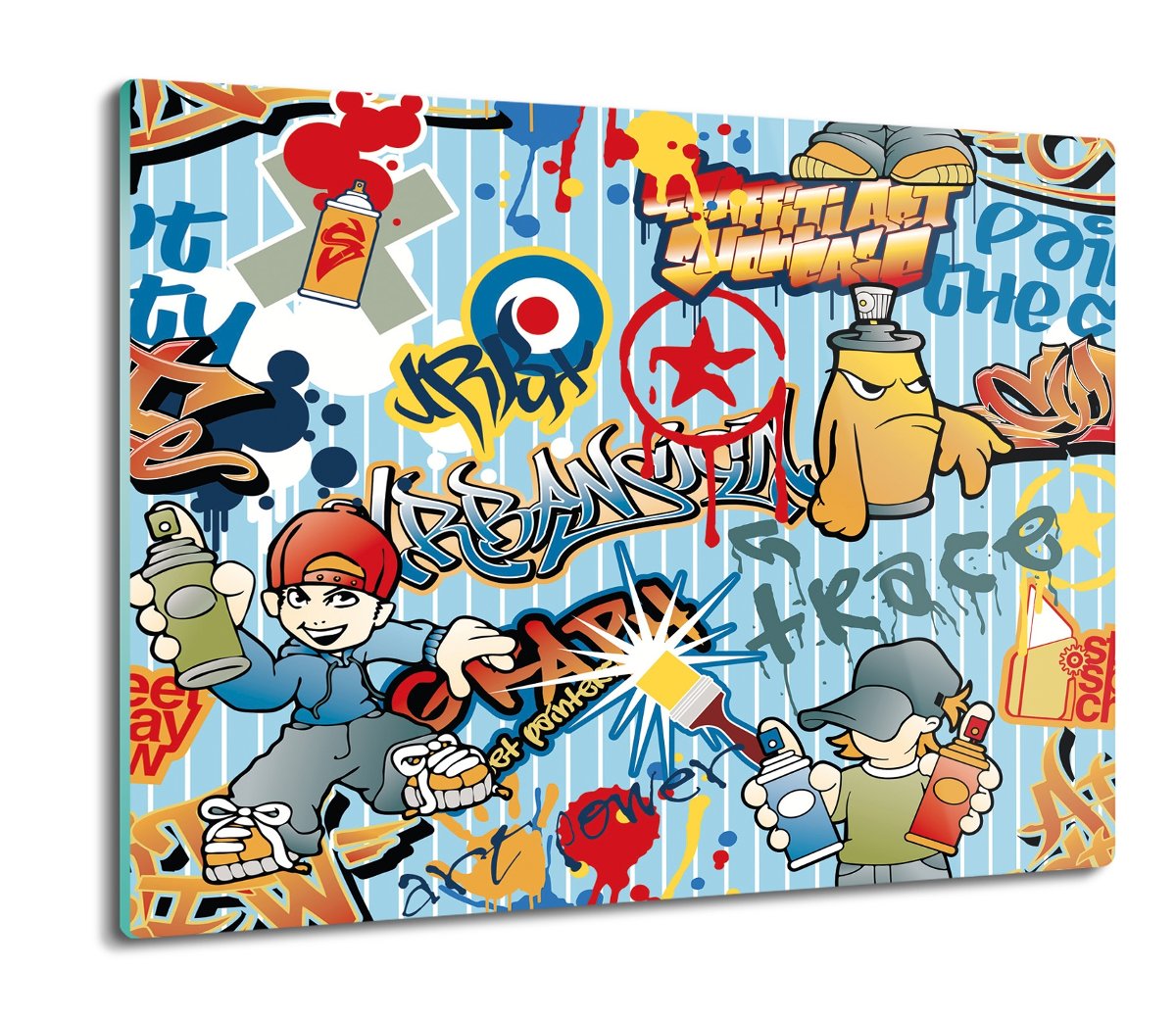 szklana osłona na indukcję druk Graffiti 60x52, ArtprintCave