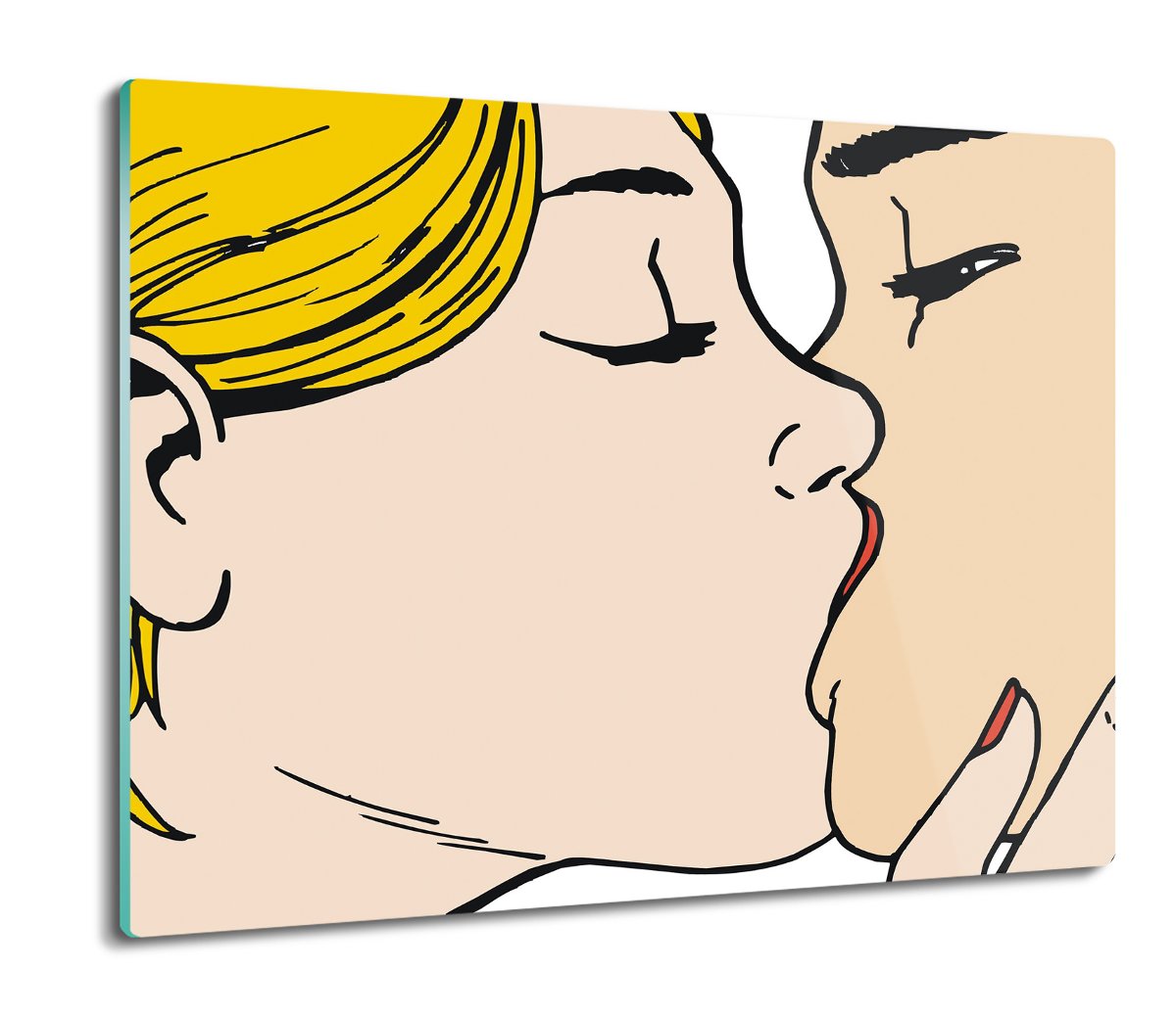 szklana osłona kuchenna Pocałunek pop art 60x52, ArtprintCave