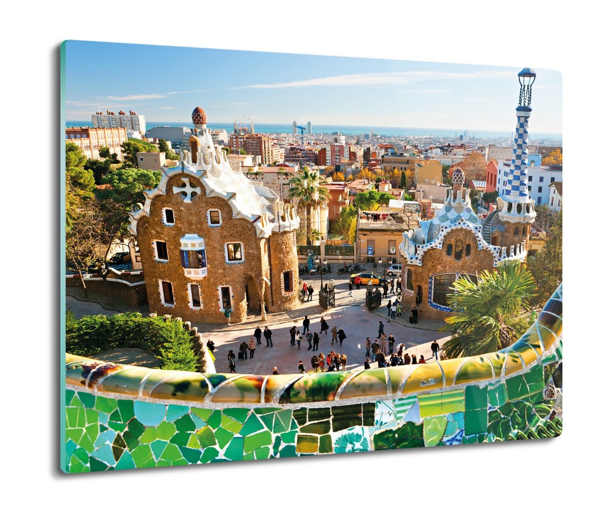 ochrona na indukcję z foto Barcelona miasto 60x52, ArtprintCave