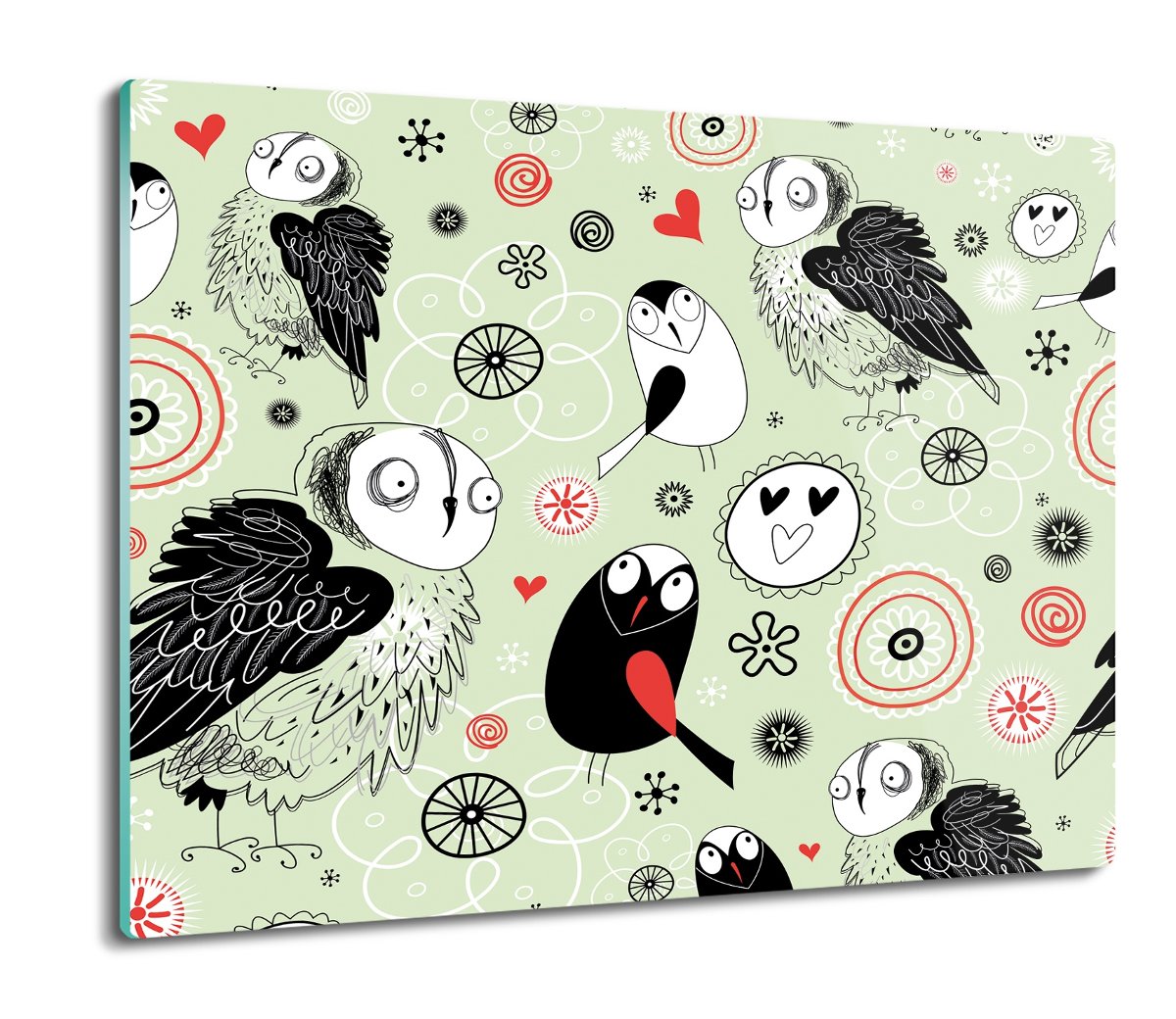 osłona do kuchenki z grafiką Sowy serca wzór 60x52, ArtprintCave