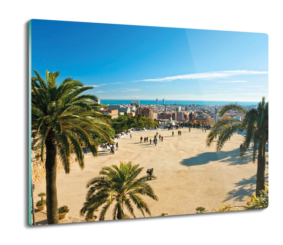 osłona na indukcję druk Palmy plaża miasto 60x52, ArtprintCave