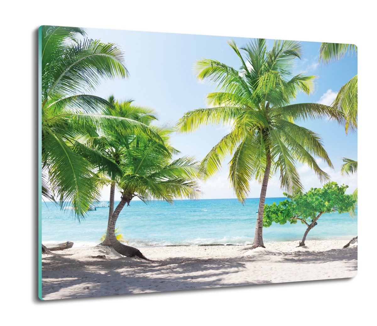 szklana osłona splashback Palmy plaża morze 60x52, ArtprintCave