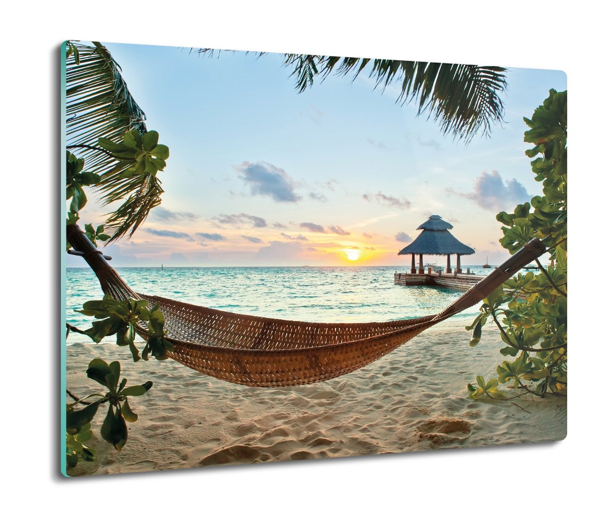 osłona na płytę indukcyjną Hamak plaża palma 60x52, ArtprintCave