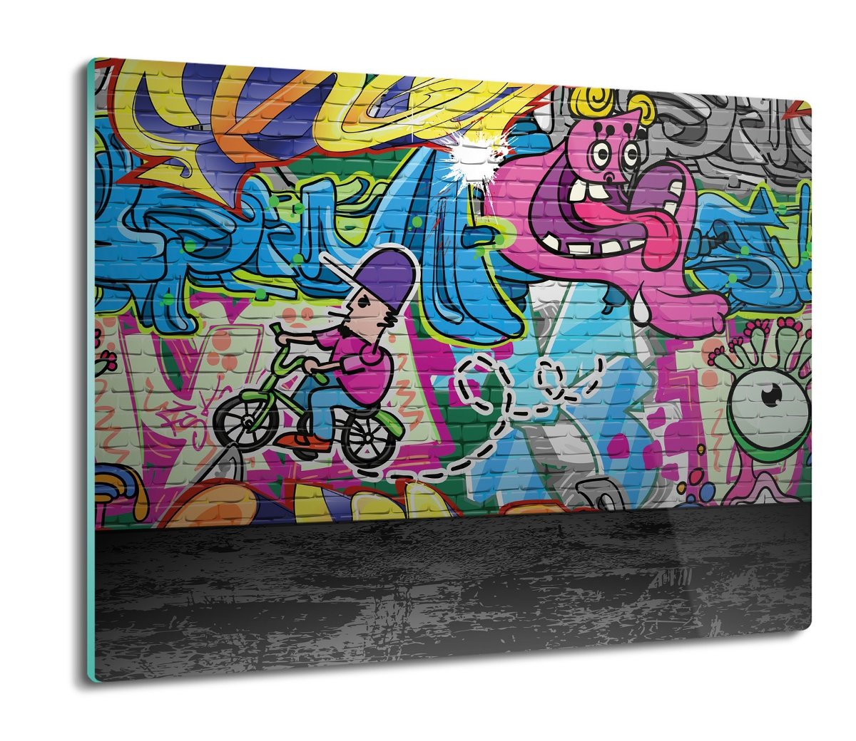 deska splashback z grafiką Ulica graffiti 60x52, ArtprintCave