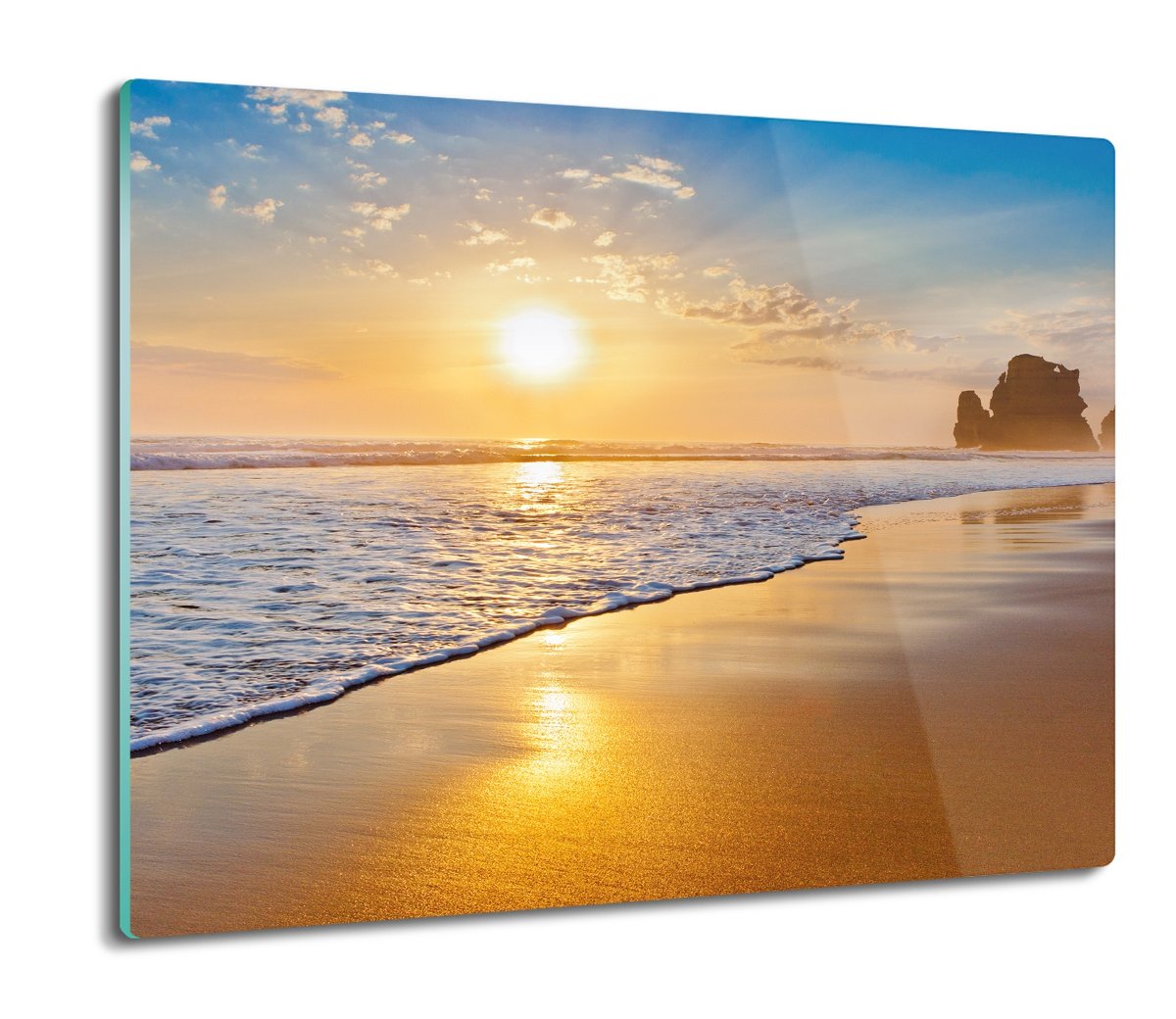 szklana osłona kuchenna Plaża zachód słońca 60x52, ArtprintCave