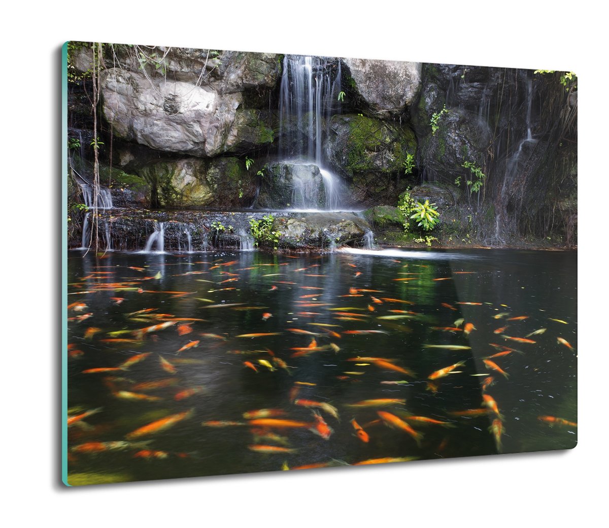 druk osłona do kuchenki Wodospad ryby drzewa 60x52, ArtprintCave