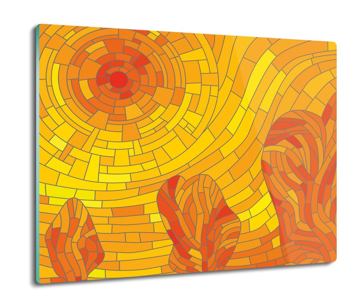 szklana osłona kuchenna Witraż mozaika szkło 60x52, ArtprintCave