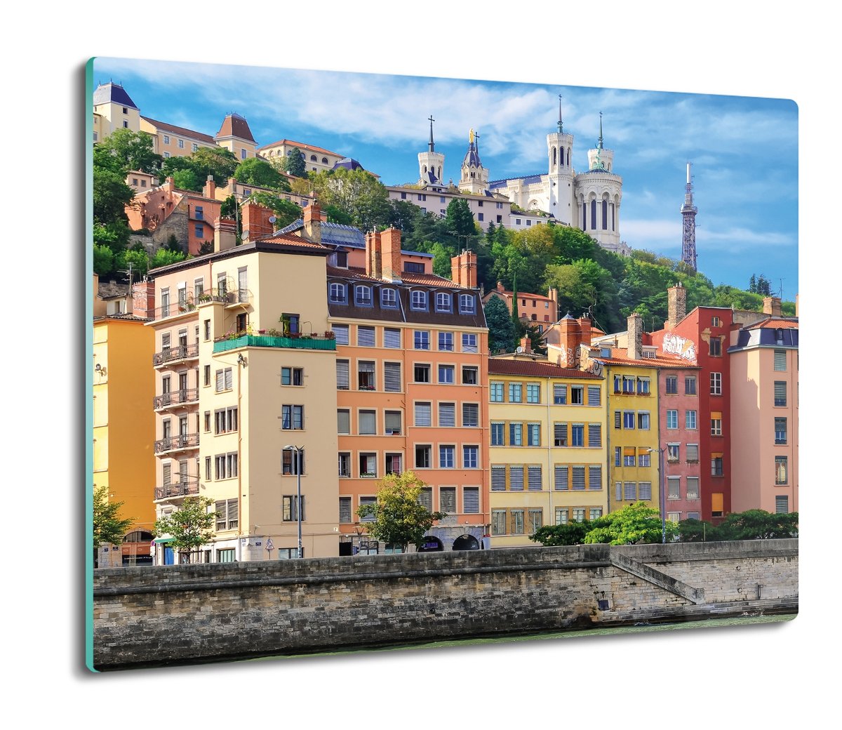 osłona na płytę indukcyjną Miasto domy rzeka 60x52, ArtprintCave