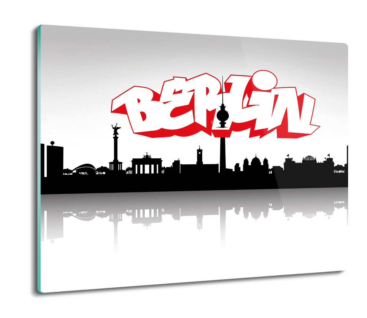 szklana deska splashback Miasto napis Berlin 60x52, ArtprintCave