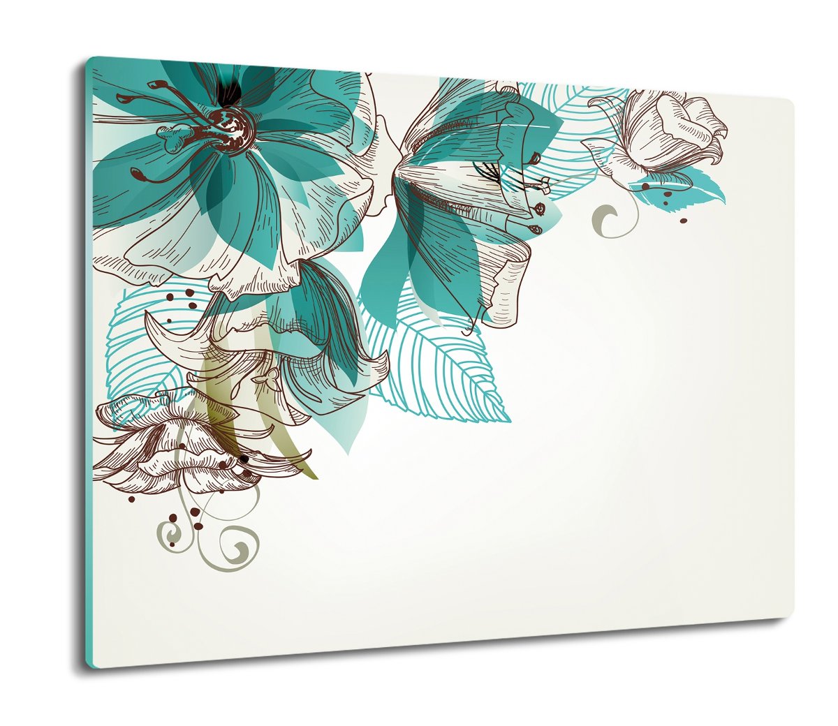 druk osłona splashback Retro kwiat grafika 60x52, ArtprintCave