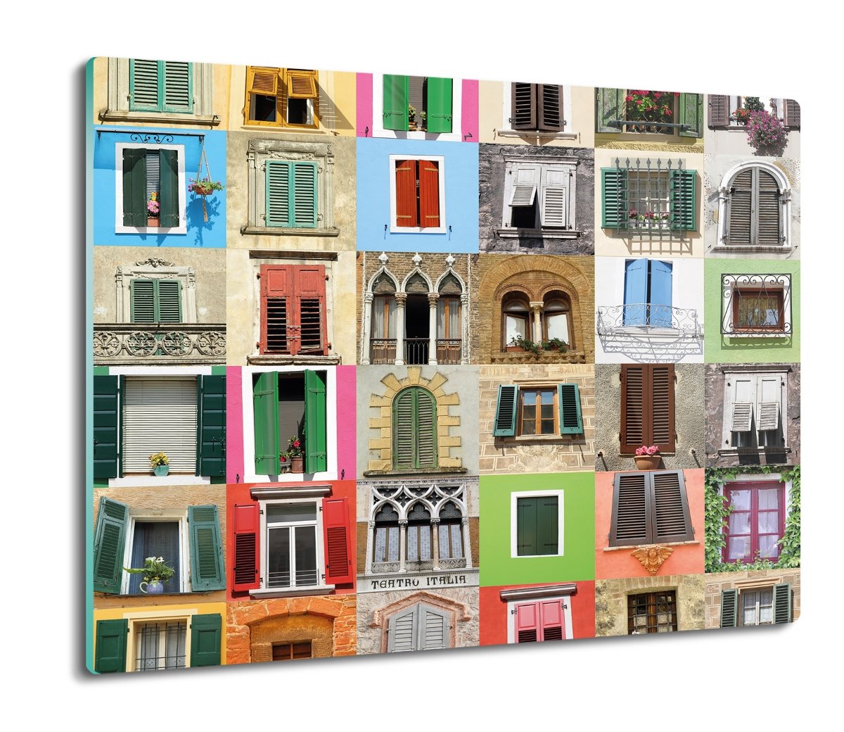 osłona do płyty indukcyjnej Okna style kolaż 60x52, ArtprintCave