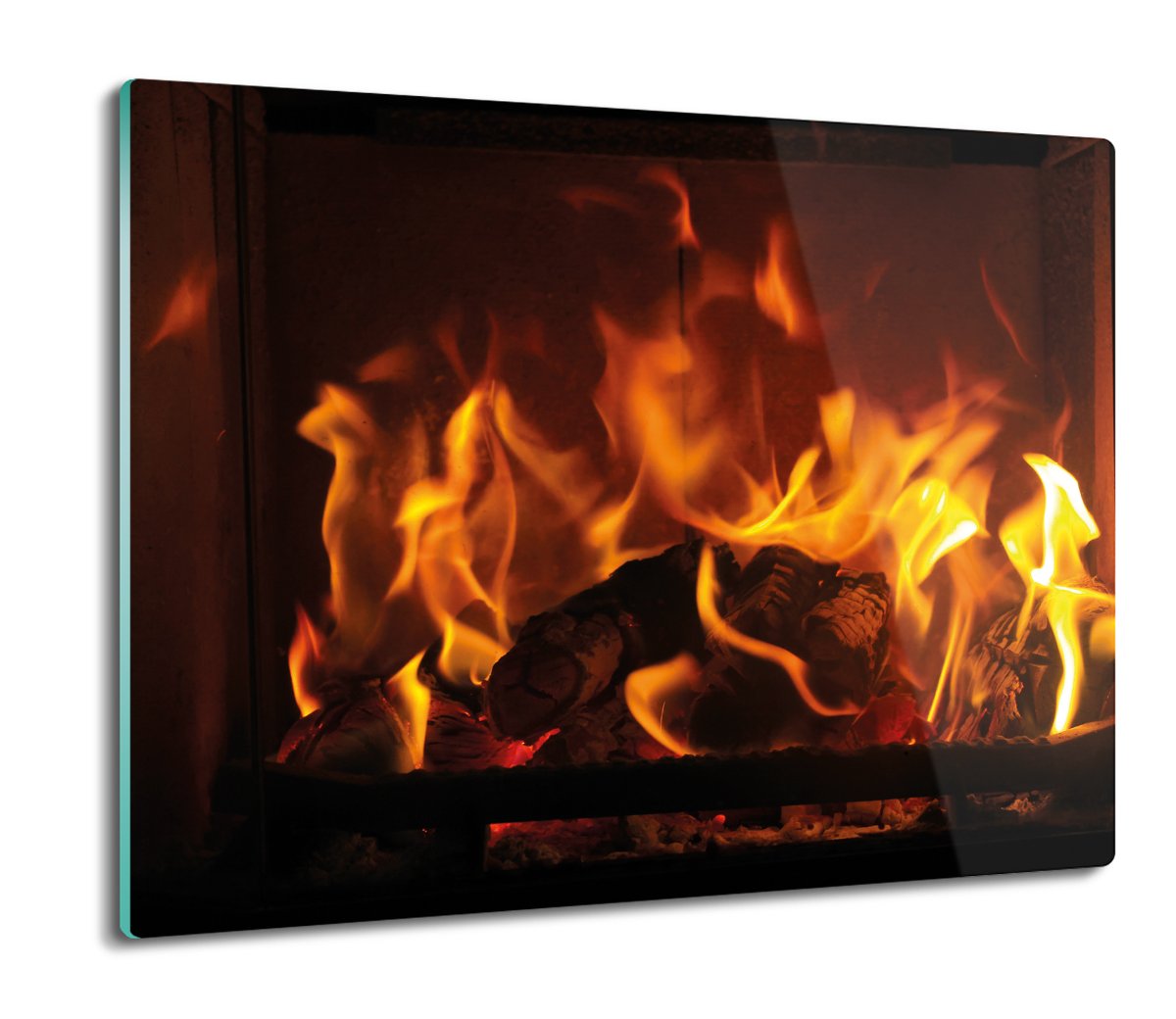 osłona splashback ze szkła Ogień kominek 60x52, ArtprintCave