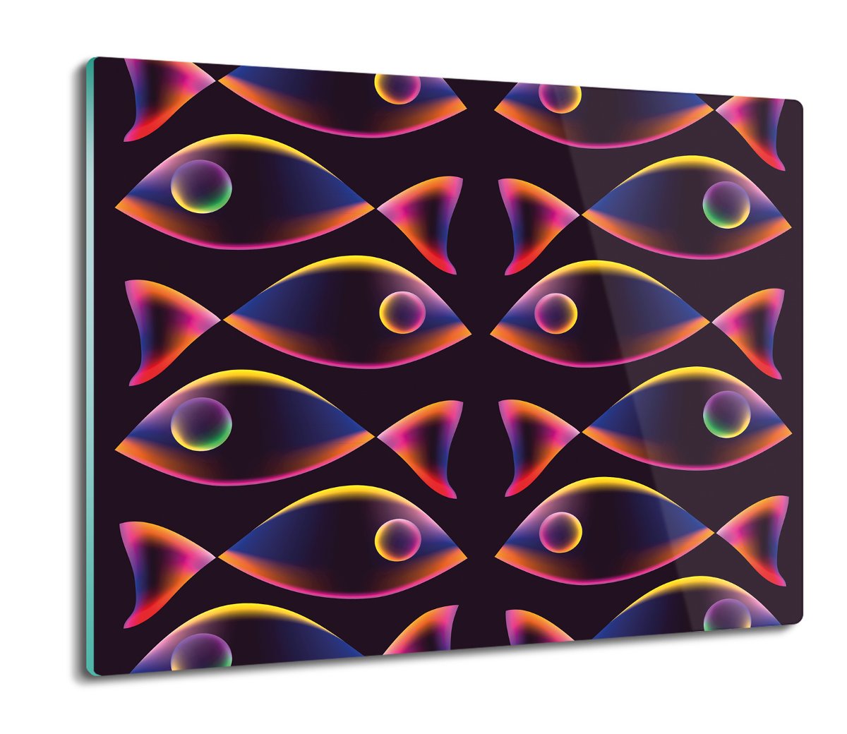 ochrona na indukcję Ryby neon abstrakcja 60x52, ArtprintCave