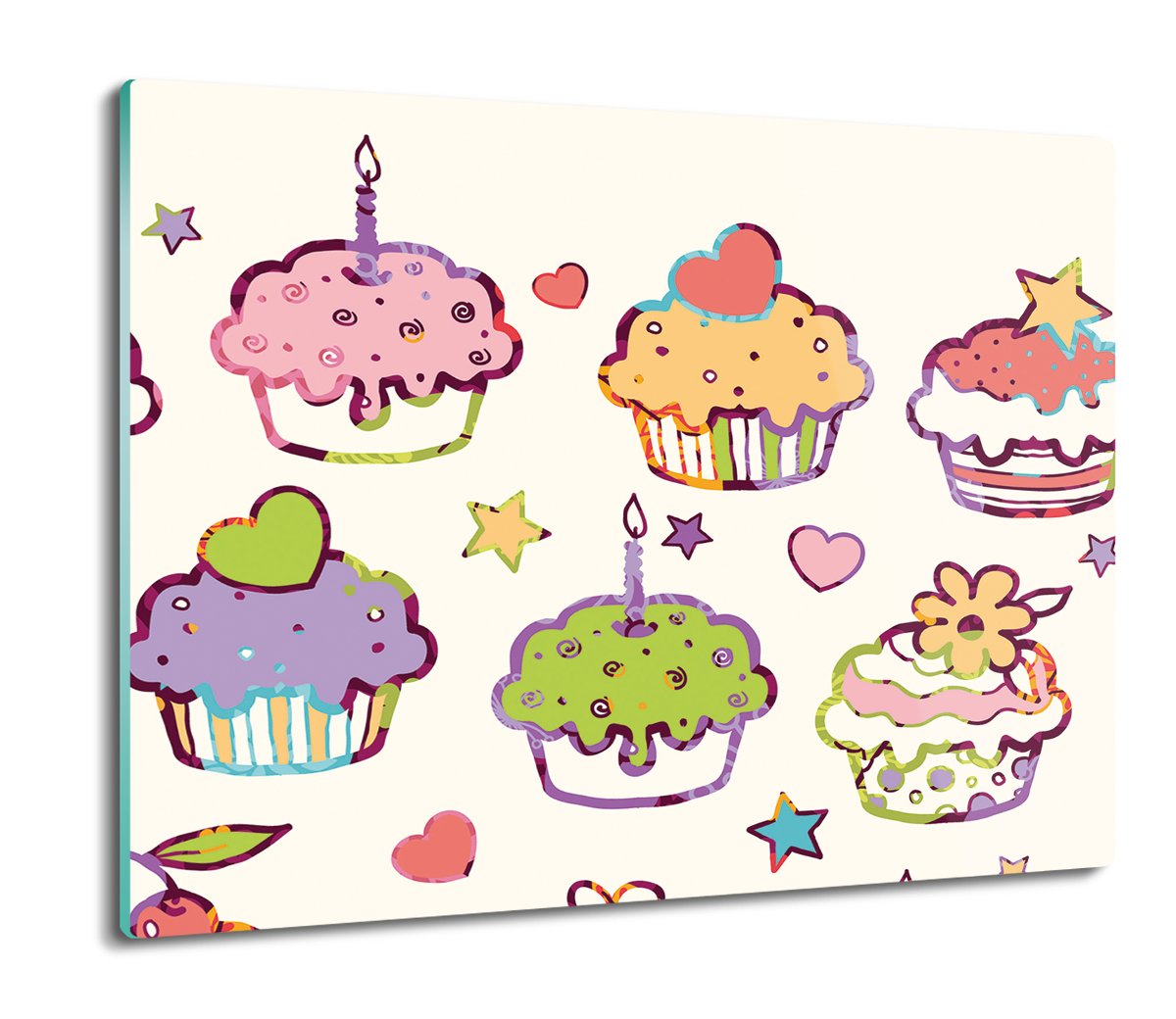 osłona na płytę indukcyjną Muffiny świeczki 60x52, ArtprintCave