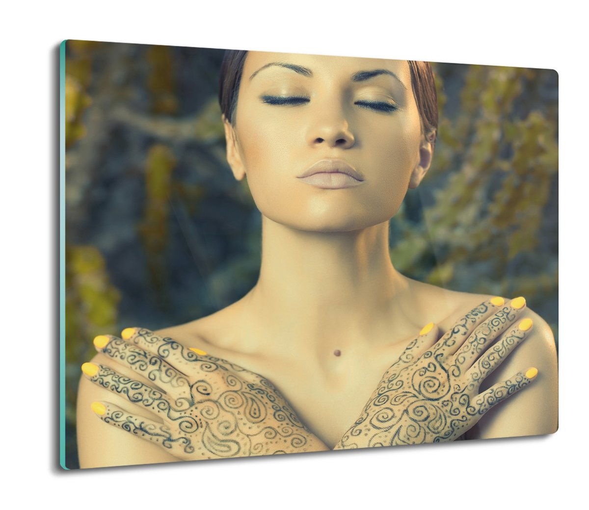z nadrukiem osłonka Kobieta tatuaż ciało 60x52, ArtprintCave