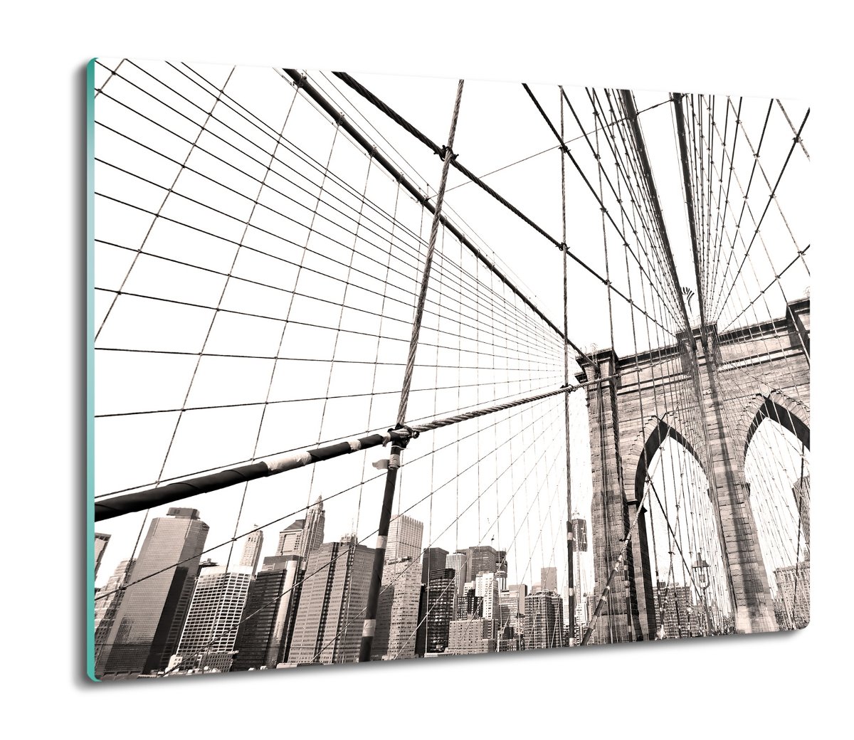 osłona na indukcję ze szkła Most wieżowce 60x52, ArtprintCave