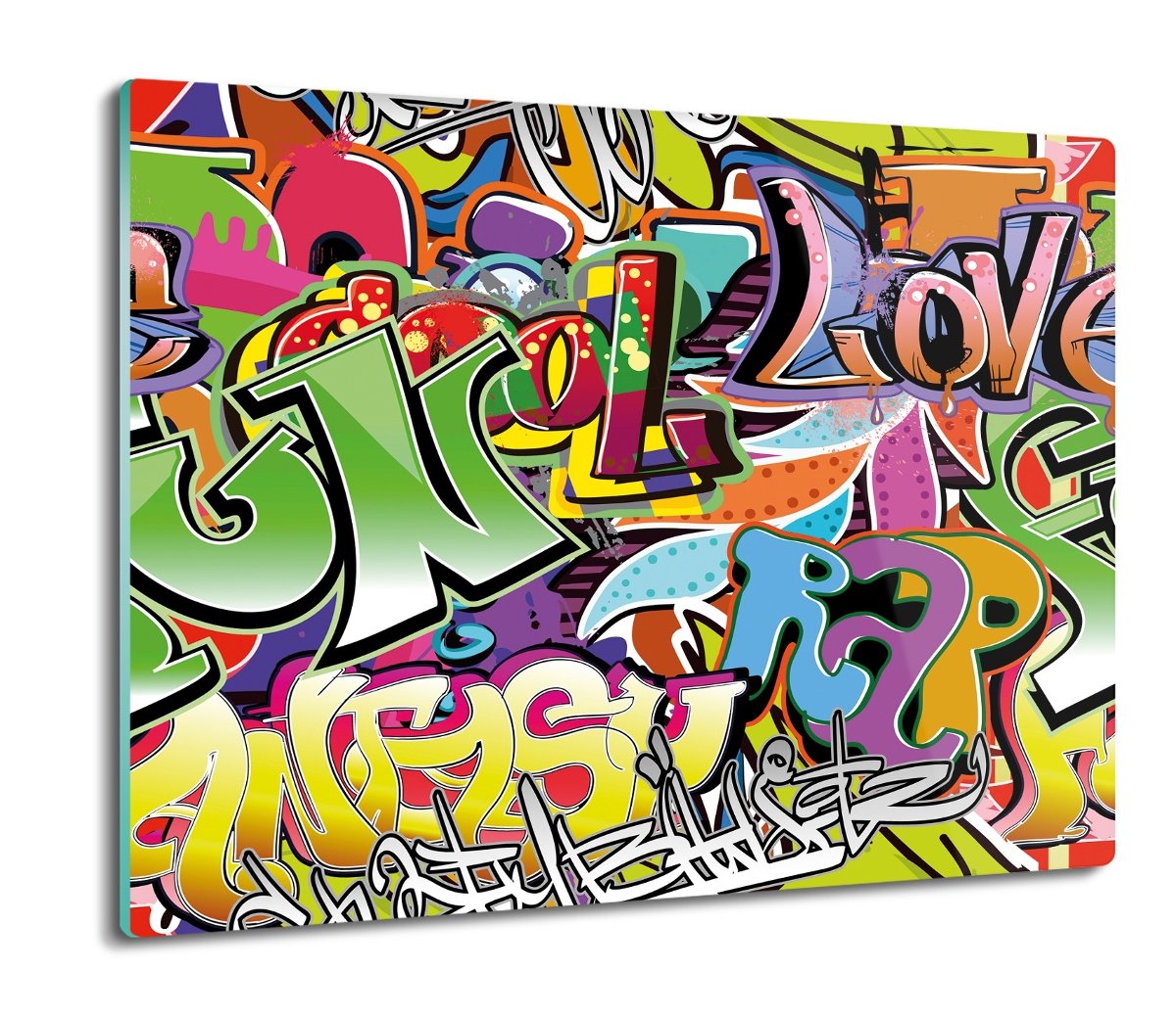 druk osłona splashback Graffiti napisy mur 60x52, ArtprintCave