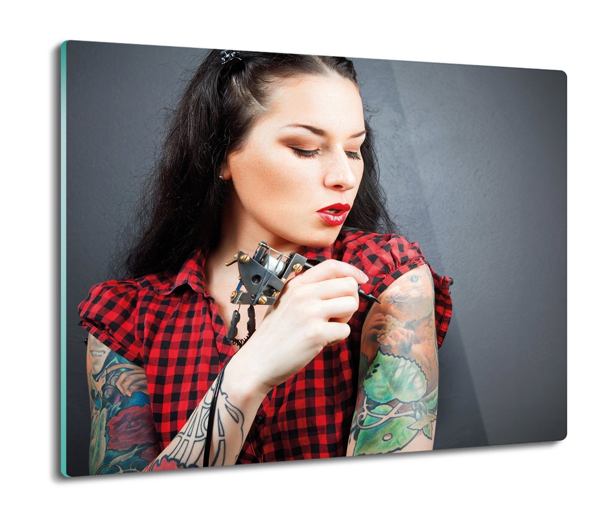 osłona na płytę indukcyjną Kobieta tatuaż 60x52, ArtprintCave