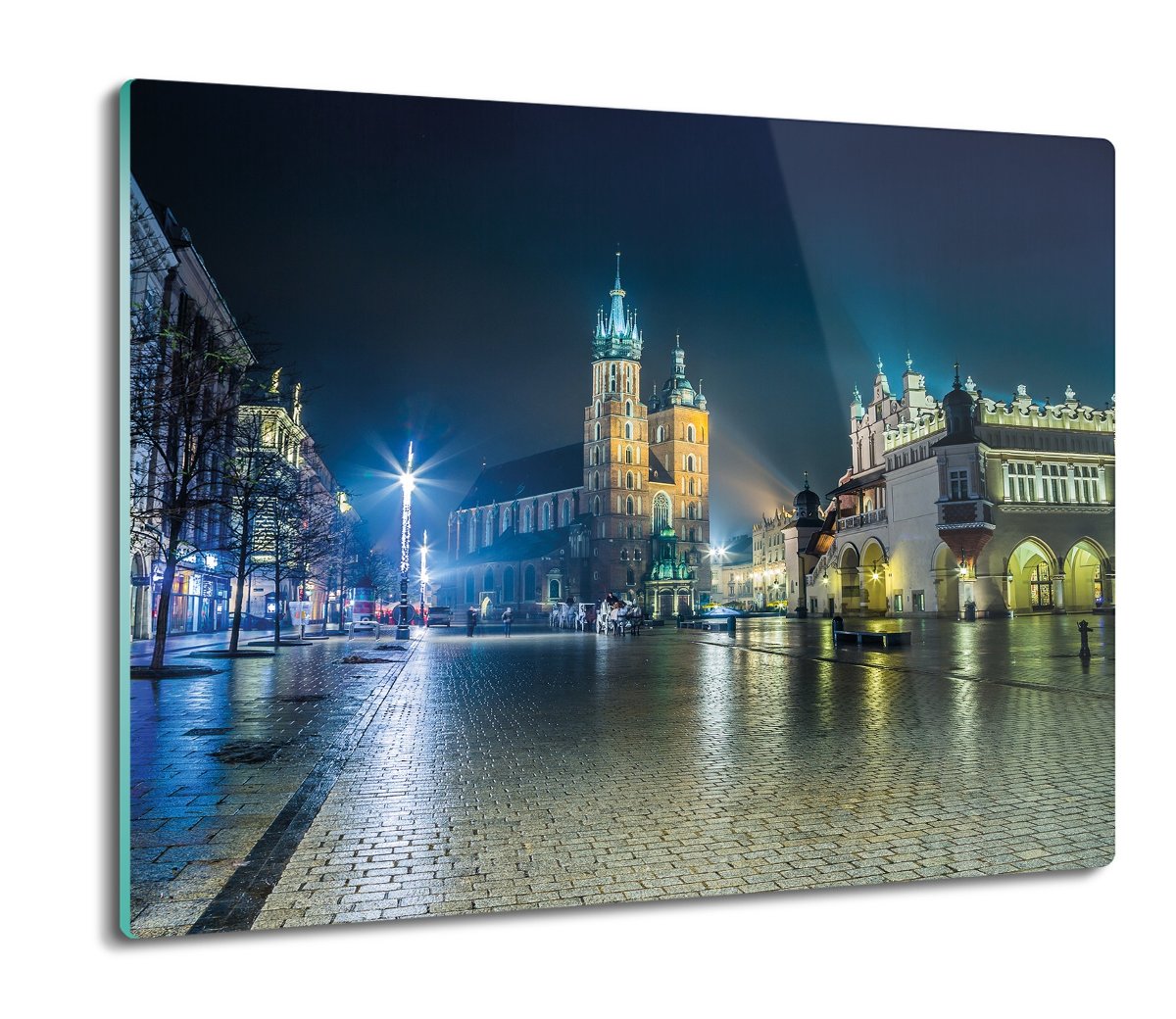 osłona do płyty indukcyjnej Miasto rynek noc 60x52, ArtprintCave