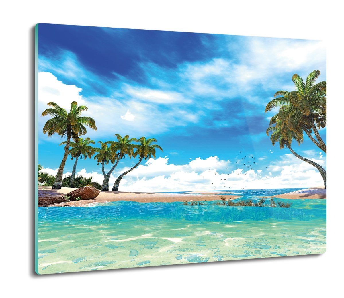 szklana deska splashback Plaża tropiki palmy 60x52, ArtprintCave