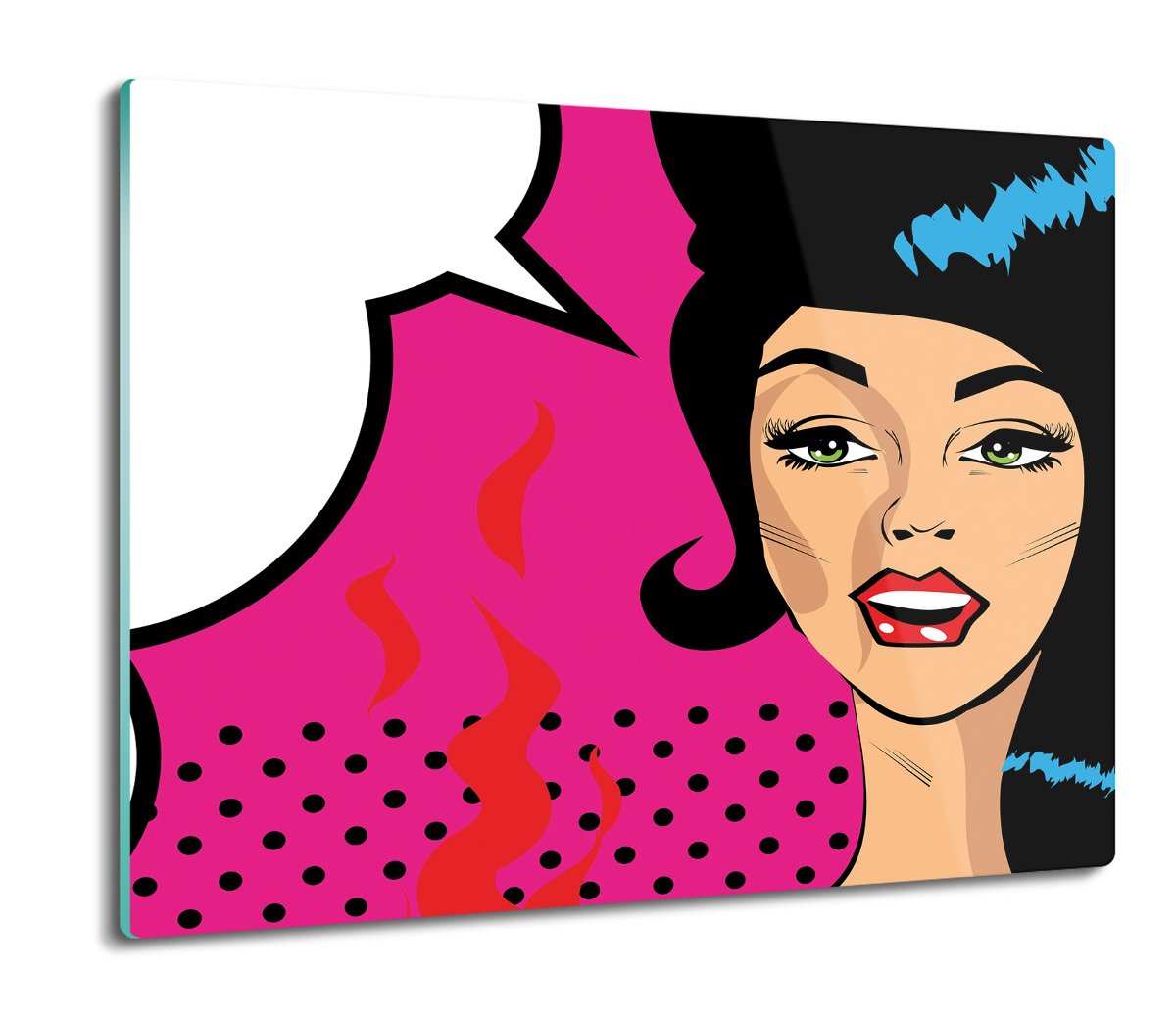 z grafiką osłonka druk Kobieta komiks twarz 60x52, ArtprintCave