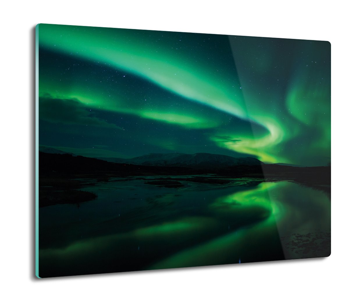 osłonka kuchenna ze szkła Zorza polarna woda 60x52, ArtprintCave