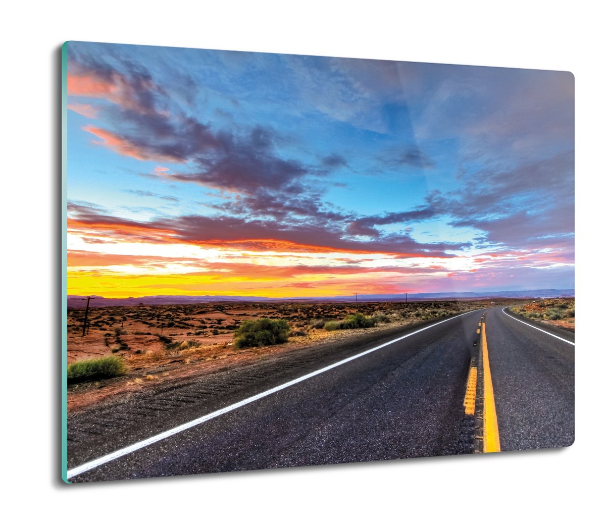 szklana osłona kuchenna Droga niebo zachód 60x52, ArtprintCave